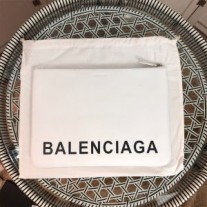 Balenciaga Large Cash Pouch Calfskin In White