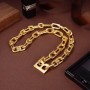 Balenciaga B Chain Thin Necklace In Gold