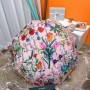 Balenciaga Floral And Monogram Print Folding Umbrella In Pink
